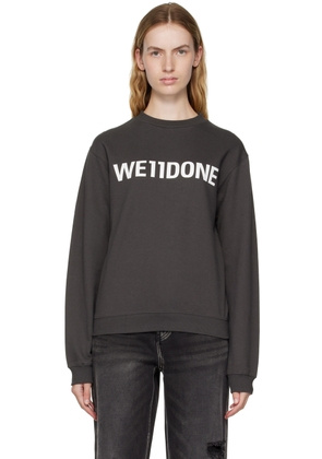 We11done Gray Fitted Sweatshirt