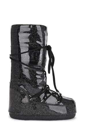 MOON BOOT Icon Glitter Boot in Black - Black. Size 35/38 (also in ).