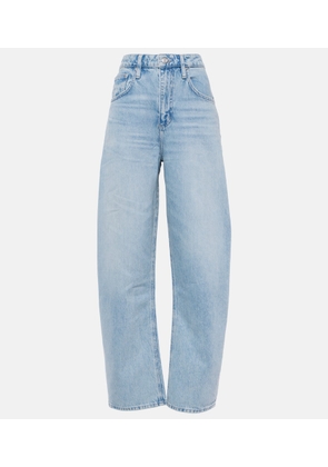 Frame High-rise barrel-leg jeans