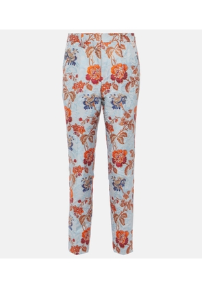Etro Floral jacquard pants