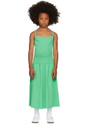 Gil Rodriguez Kids Green LaPointe Dropwaist Midi Dress