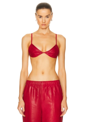 Interior The Raymond Bra Top in Cherry - Red. Size M (also in L, S, XS).