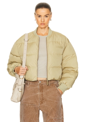 Acne Studios Cropped Puffer Jacket in Pistachio Green - Green. Size 34 (also in 38).