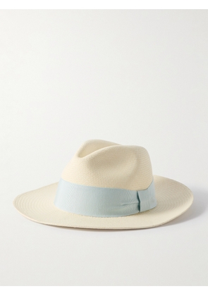 Frescobol Carioca - Rafael Grosgrain-Trimmed Straw Panama Hat - Men - Neutrals - 55