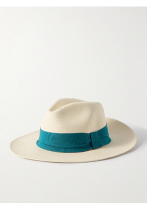 Frescobol Carioca - Rafael Grosgrain-Trimmed Straw Panama Hat - Men - Neutrals - 55