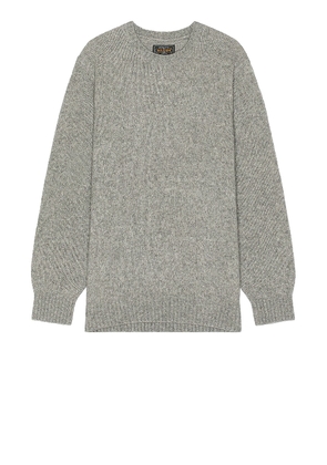 Beams Plus Crew Cashmere Sweater in Grey - Grey. Size L (also in XL/1X).