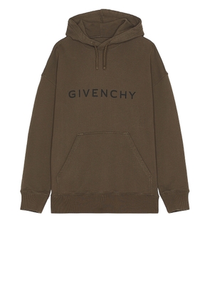 Givenchy Slim Fit Hoodie in Khaki - Brown. Size L (also in M).