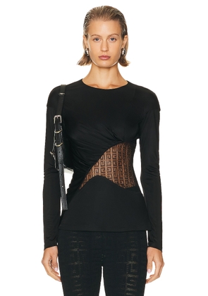 Givenchy 4G Lace Cut Out Top in Black - Black. Size 34 (also in 38).