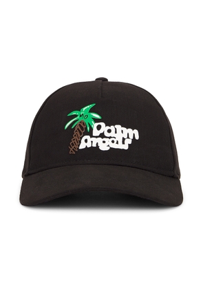 Palm Angels Sketchy Hat in Black & White - Black. Size all.