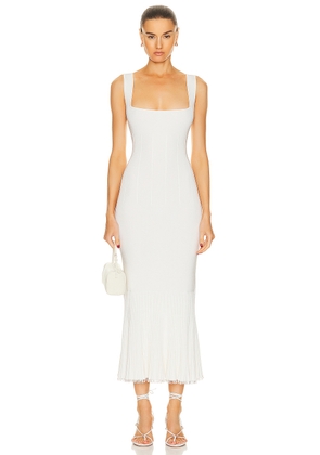 GALVAN Beaded Bridal Atalanta Long Dress in Pearl - Cream. Size L (also in ).