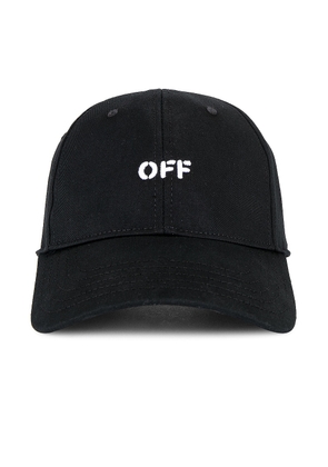 OFF-WHITE Off Stamp Drill Baseball Cap in Black - Black. Size L (also in ).