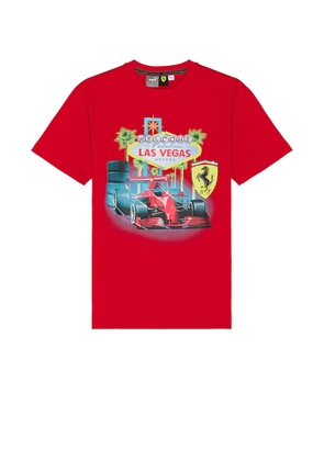 Puma Select Ferrari x Joshua Vides Tee in Red - Red. Size L (also in M, S, XL/1X).