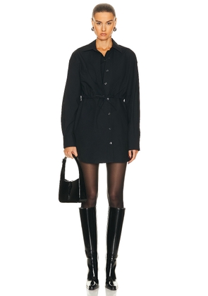 Alexander Wang Double Layered Shirt Dress in Black - Black. Size L (also in M, S, XL, XS).