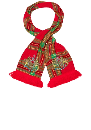 Liberal Youth Ministry Tartan Scarf in Red - Red. Size all.