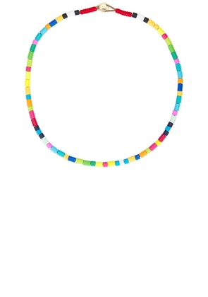 Roxanne Assoulin Starburst U-tube Necklace in Multi - Blue. Size all.