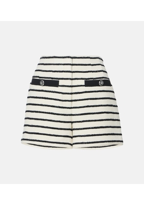 Veronica Beard Gershwin striped cotton-blend shorts