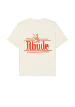 Rhude Rossa Tee in Vintage White - White. Size L (also in M, S, XL/1X).