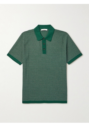 Mr P. - Cotton and Silk-Blend Polo Shirt - Men - Green - XS