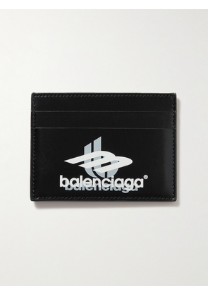 Balenciaga - Logo-Print Leather Cardholder - Men - Black