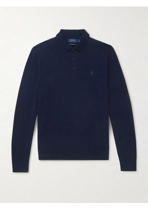 Polo Ralph Lauren - Logo-Embroidered Wool Polo Shirt - Men - Blue - XS