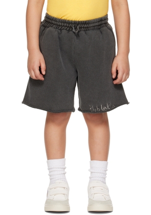 BlabLakia Kids Gray Embroidered Shorts