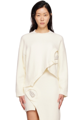 Feng Chen Wang Off-White Deconstructed Sweater