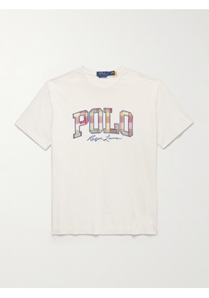 Polo Ralph Lauren - Logo-Appliquéd Embroidered Cotton-Jersey T-Shirt - Men - Neutrals - S