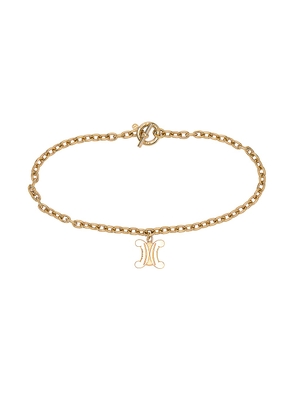 celine Celine Triomphe Logo Chain Necklace in Gold - Metallic Gold. Size all.