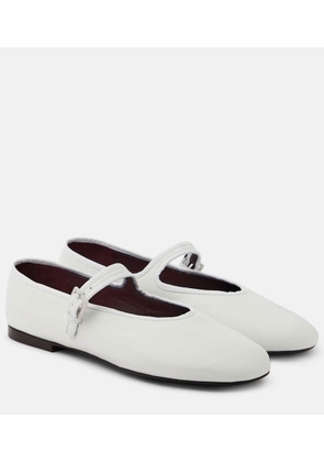 The Row Leather Mary Jane ballet flats