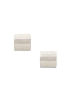 KHAITE Julius Smooth Panel Small Earrings in Silver - Metallic Silver. Size all.