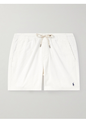 Polo Ralph Lauren - Prepster Straight-Leg Logo-Embroidered Cotton-Corduroy Drawstring Shorts - Men - White - XS