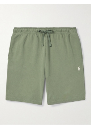 Polo Ralph Lauren - Straight-Leg Logo-Embroidered Cotton-Jersey Drawstring Shorts - Men - Green - XS