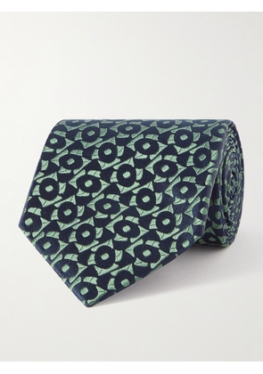 Charvet - 8.5cm Silk-Jacquard Tie - Men - Green