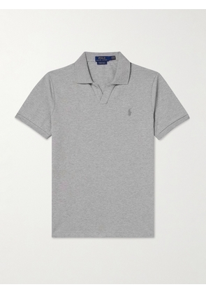 Polo Ralph Lauren - Logo-Embroidered Cotton-Blend Piqué Polo Shirt - Men - Gray - XS