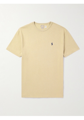 Polo Ralph Lauren - Logo-Embroidered Cotton-Jersey T-Shirt - Men - Brown - XS