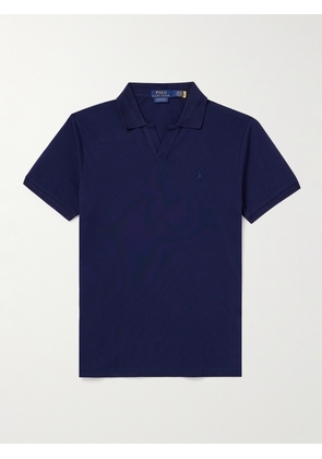 Polo Ralph Lauren - Logo-Embroidered Cotton-Blend Piqué Polo Shirt - Men - Blue - XS
