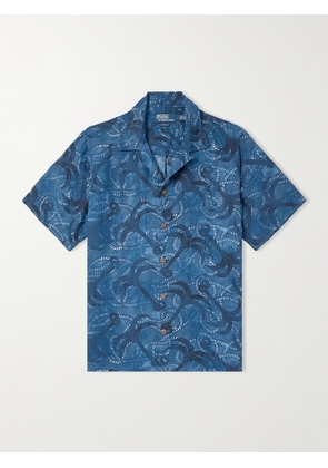 Polo Ralph Lauren - Convertible-Collar Printed Linen and Silk-Blend Shirt - Men - Blue - XS