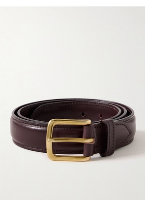 Drake's - 3cm Leather Belt - Men - Brown - L