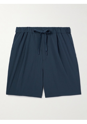 Snow Peak - Straight-Leg Logo-Print Primeflex™ Dot Air® Drawstring Shorts - Men - Blue - S