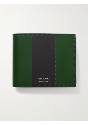 FERRAGAMO - Logo-Print Leather Billfold Wallet - Men - Green