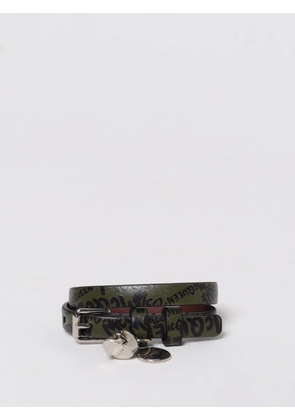 Alexander McQueen leather bracelet with charm