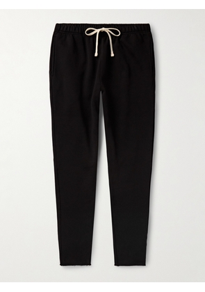 Les Tien - Tapered Garment-Dyed Cotton-Jersey Sweatpants - Men - Black - S