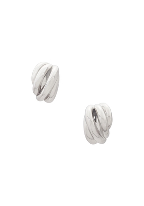 Balenciaga Saturne Earrings in Shiny Silver - Metallic Silver. Size all.