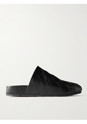 Bottega Veneta - Reggie Intrecciato Leather Slippers - Men - Black - EU 42