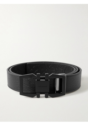FERRAGAMO - 3cm Reversible Full-Grain Leather Belt - Men - Black - EU 85