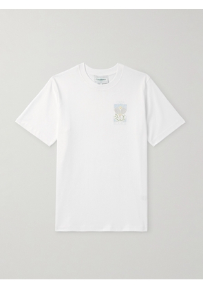 Casablanca - Tennis Pastelle Printed Organic Cotton-Jersey T-Shirt - Men - White - XS