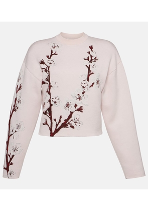 Alexander McQueen Floral jacquard wool and silk sweater