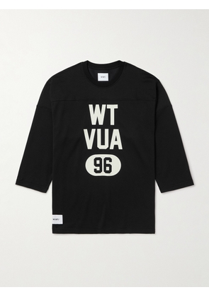 WTAPS - Logo-Print Cotton-Blend Jersey T-Shirt - Men - Black - S