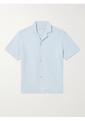 Orlebar Brown - Howell Camp-Collar Cotton-Terry Shirt - Men - Blue - S