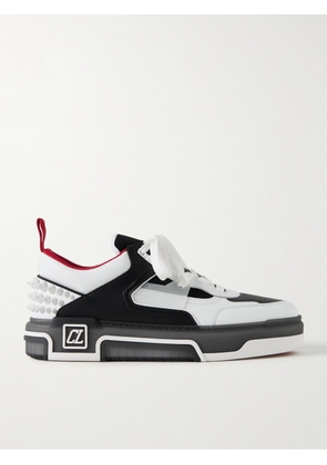 Christian Louboutin - Astroloubi Spiked Leather and Mesh Sneakers - Men - White - EU 40